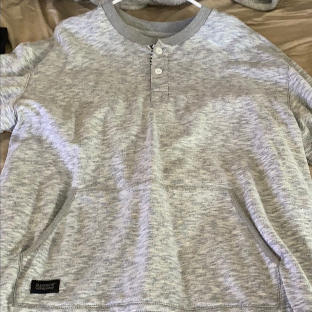 Gray pullover sweater